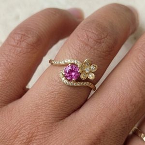 Eclosion - Bague fine en or 18 carats